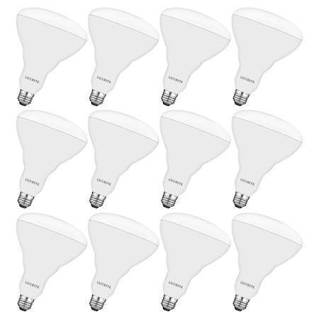 Luxrite BR40 LED Light Bulbs 13W 85W Equivalent 1100LM 3500K Natural White Dimmable E26 Base, 12PK LR31882-12PK